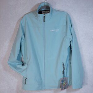 NWT Landway Ladies Matrix Bonded Soft Shell Jacket Light Blue Size 2XL